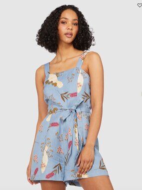 Princess Highway Blue Cockatoo Playsuit